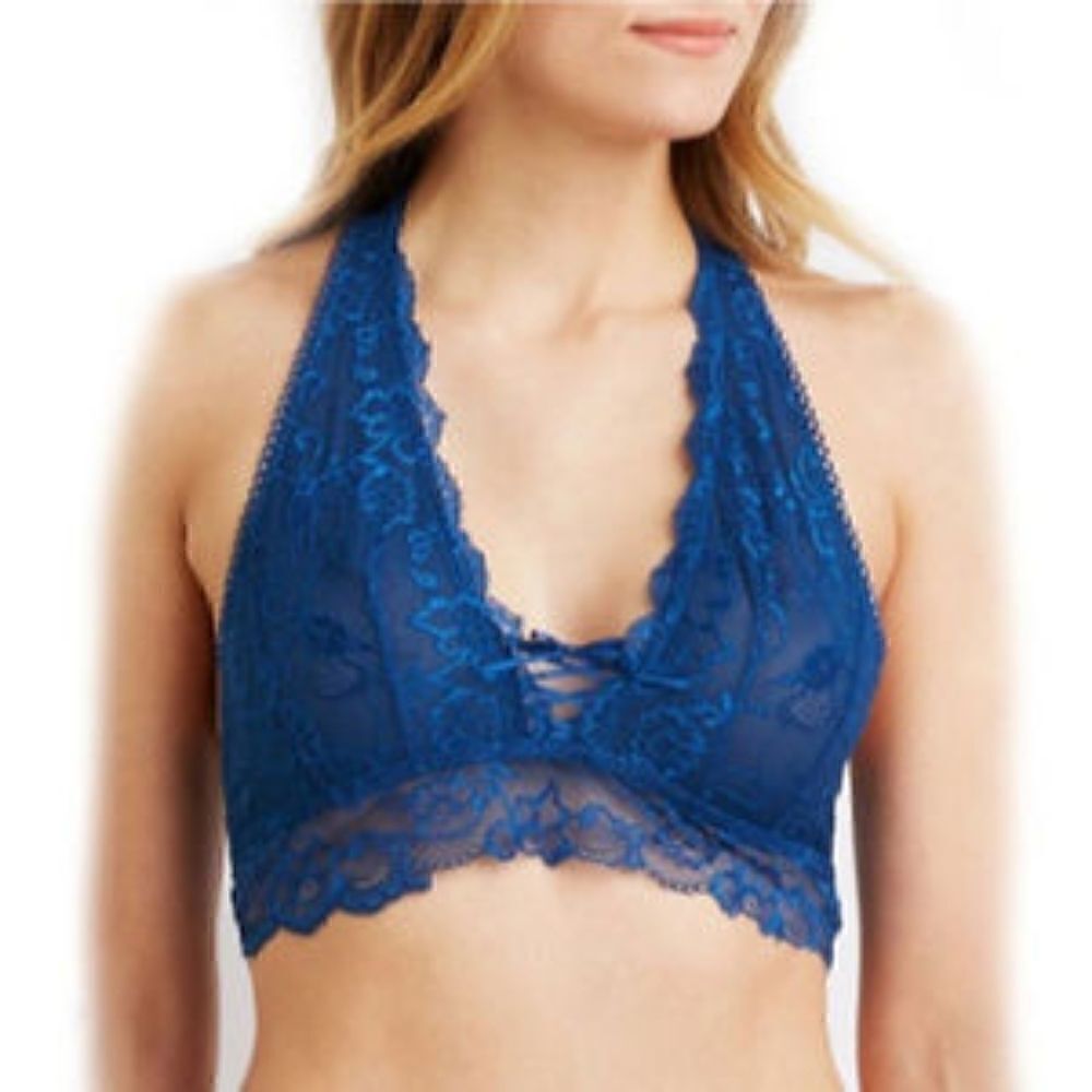 IJAK Blue Lace Racerback Bralette Size Lar…